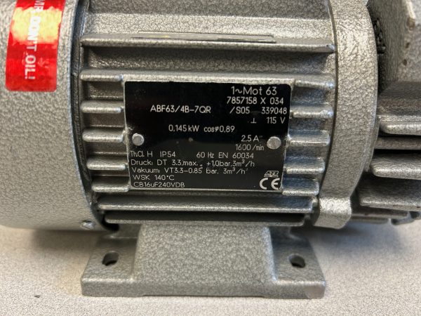 Small Becker ABF63/4B-7QR oil less vacuum pump - New - Image 5