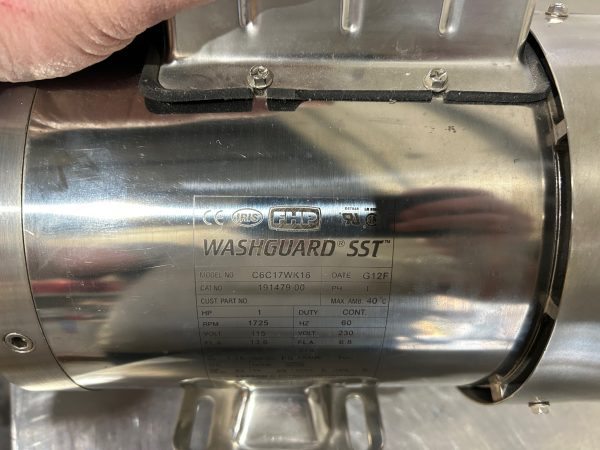 1 HP Leeson washdown stainless steel motor - Image 5