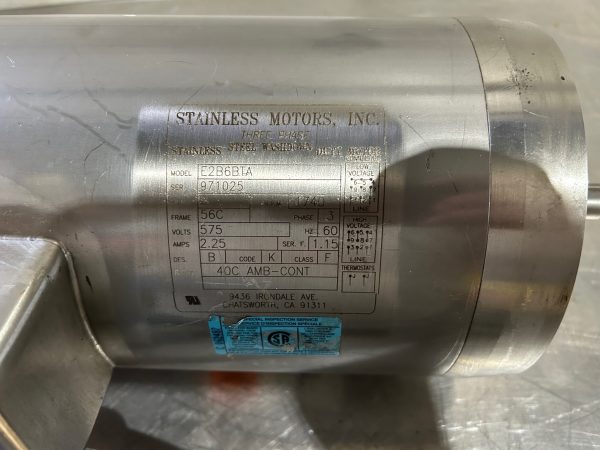 2 HP washdown stainless steel electric motor - Image 6